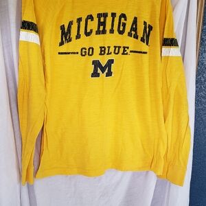 Colosseum Yellow Michigan Go Blue Women's Jersey